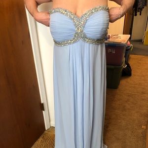 COPY - Brand New Blue strapless prom dress size 22 absolutely beautiful Never w…